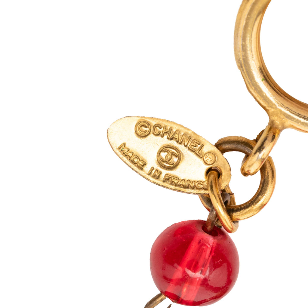 Gripoix Glass and Gold Plated Long Necklace