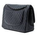 Jumbo Classic Chevron Lambskin So Black Double Flap