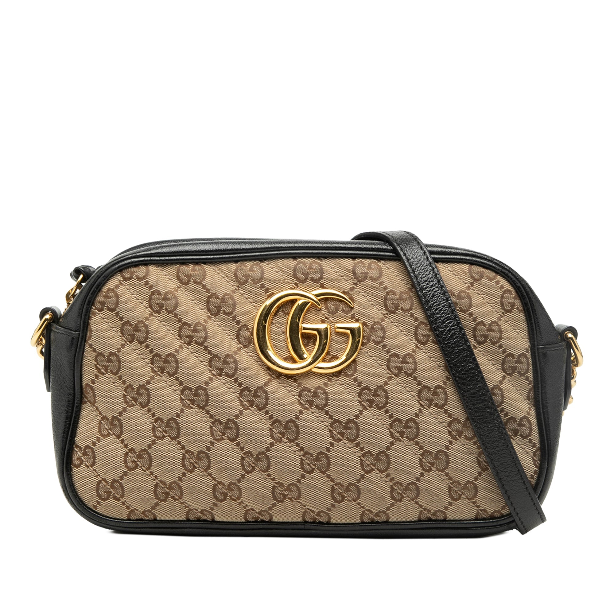 Small GG Marmont Matelasse GG Canvas and Leather Crossbody