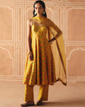 Marigold Yellow Anarkali Set By KYNAH, Luxury Indian Fashion & Bridal Wear