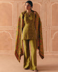 Parrot Green Tunic Set By KYNAH, Luxury Indian Fashion & Bridal Wear