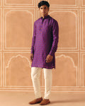 Imperial Violet Kurta Set By KYNAH, Luxury Indian Fashion & Bridal Wear