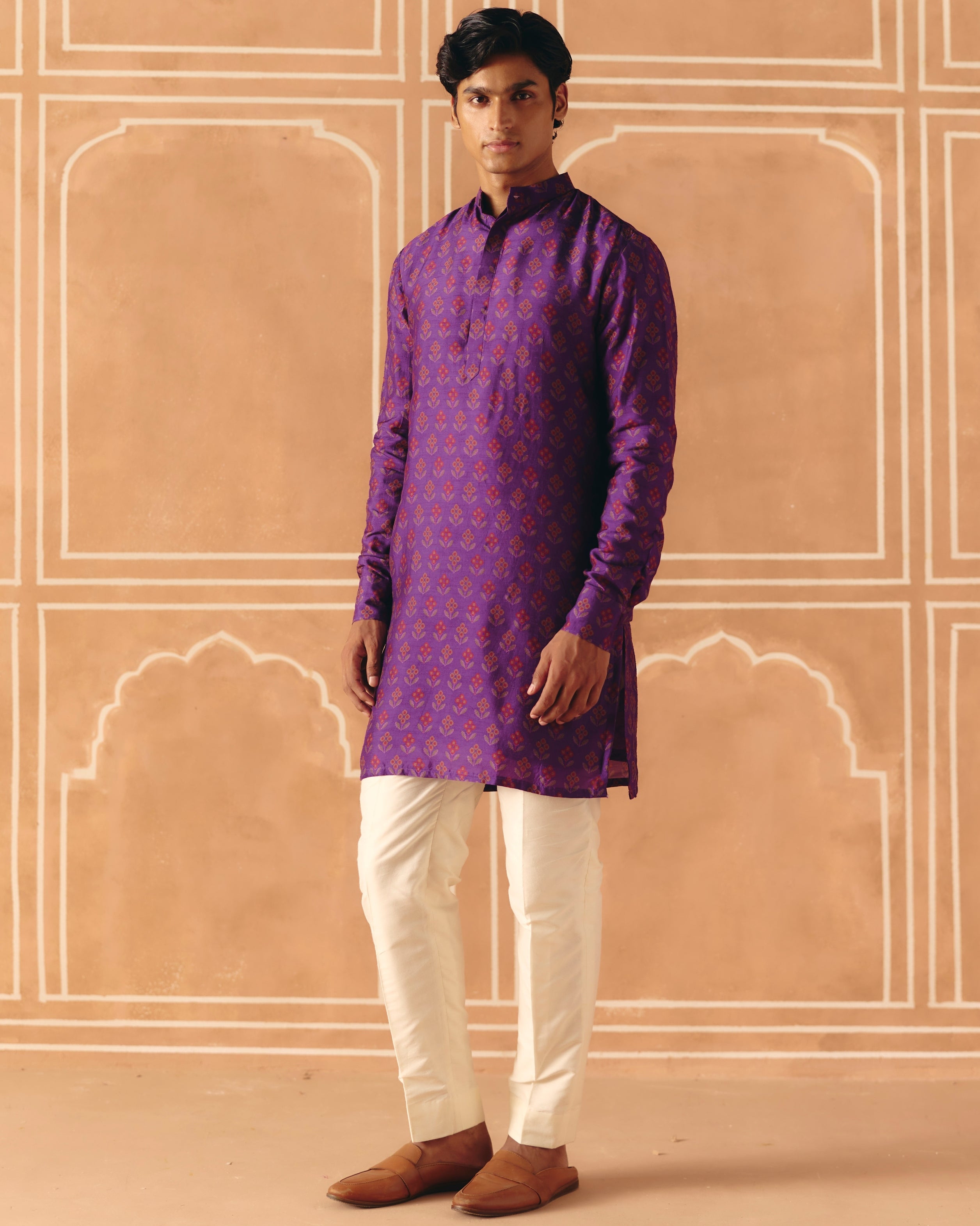 Imperial Violet Kurta Set By KYNAH, Luxury Indian Fashion & Bridal Wear