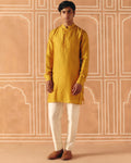 Marigold Yellow Kurta Set By KYNAH, Luxury Indian Fashion & Bridal Wear