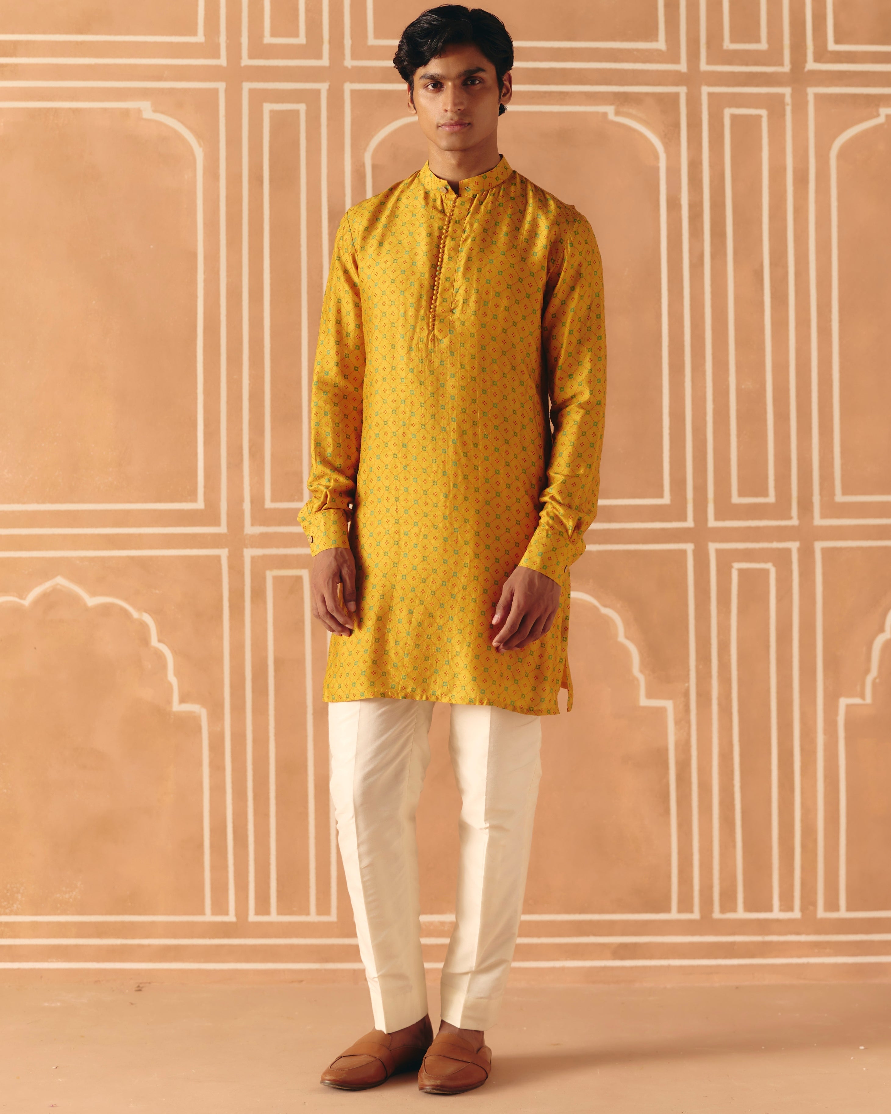 Marigold Yellow Kurta Set By KYNAH, Luxury Indian Fashion & Bridal Wear