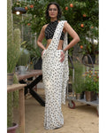 Polka Dot Halter Neck Blouse & Sari Drape Skirt By KYNAH, Luxury Indian Fashion & Bridal Wear