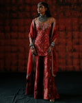 Brick Red Tunic Set By KYNAH, Luxury Indian Fashion & Bridal Wear