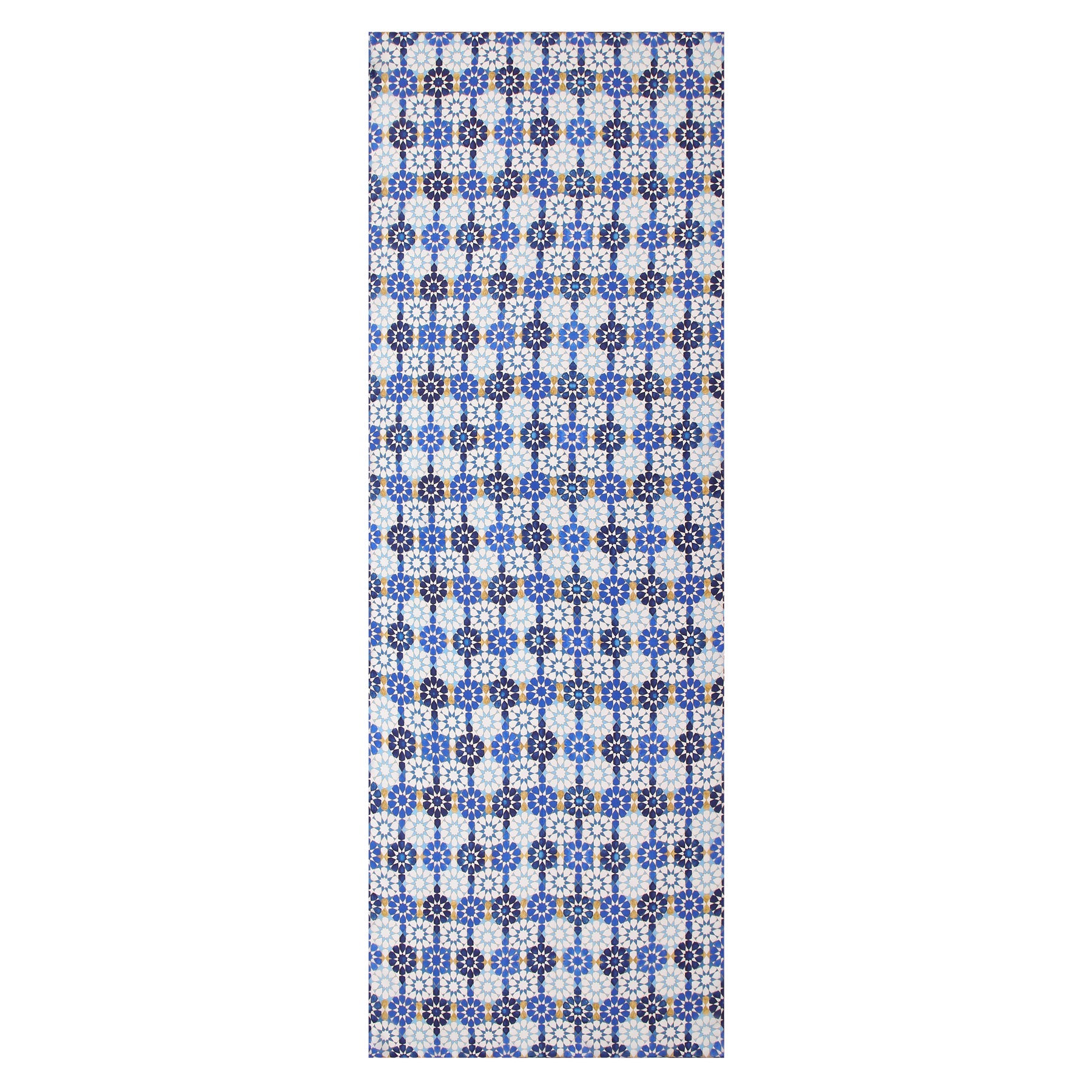 Blue Silk Scarf with Islamic Pattern DalAhorra