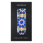 Blue Silk Scarf with Islamic Pattern DalAhorra