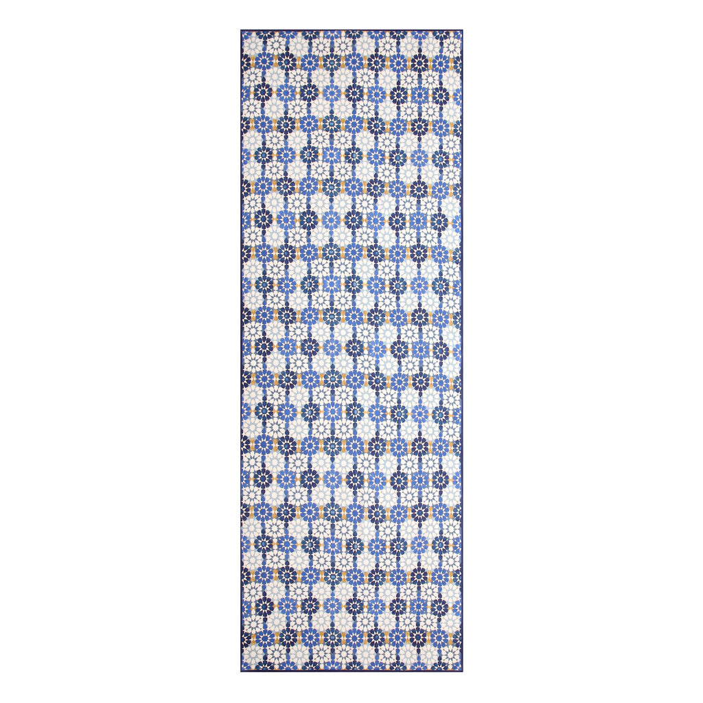 Blue and Gold Printed Scarf - 100% Modal