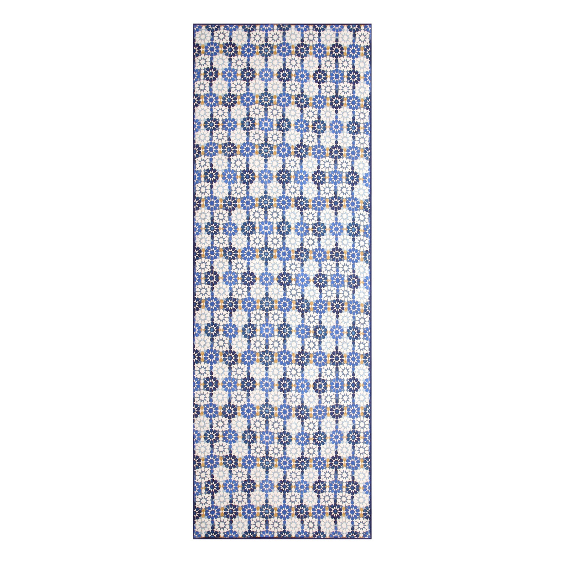 Blue and Gold Printed Scarf - 100% Modal