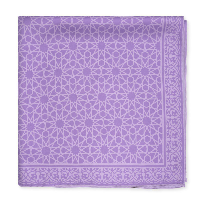 Purple Silk Square Scarf Dalila