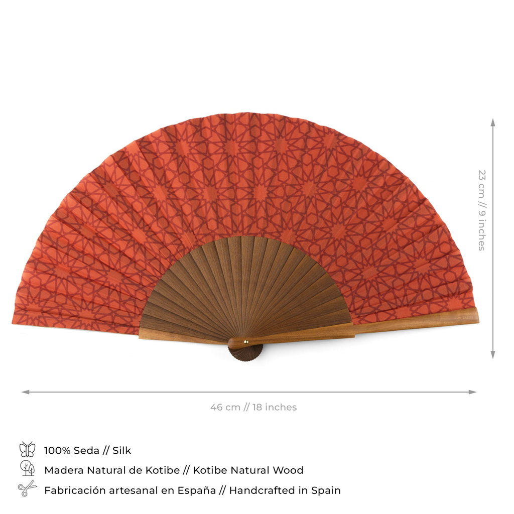 Red folding fan Dalila