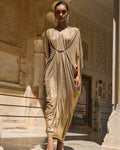 Gold Draped Kaftan By KYNAH, Luxury Indian Fashion & Bridal Wear