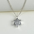 David Star Lab Diamond Bezel Set Solitaire Pendant