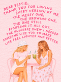 @dontvisitibiza — Dear bestie,  Thank you for loving every version of me... the messy one, the growing one, and the one still figuring it all out. The universe knew I needed someone like you to make life feel lighter and better.