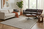 Deron Gray Rainbow Washable Rug