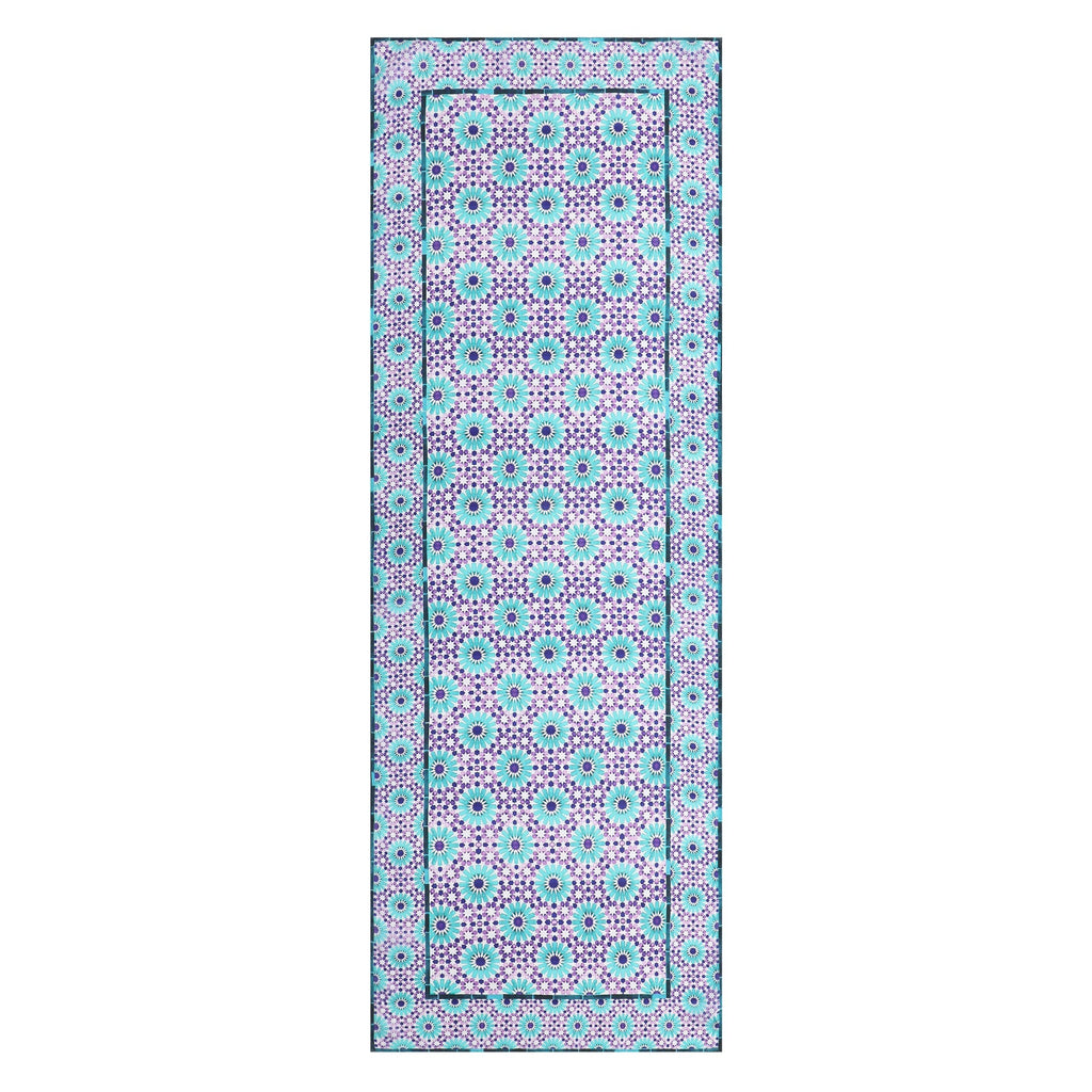 Purple and Turquoise Silk Scarf Layla