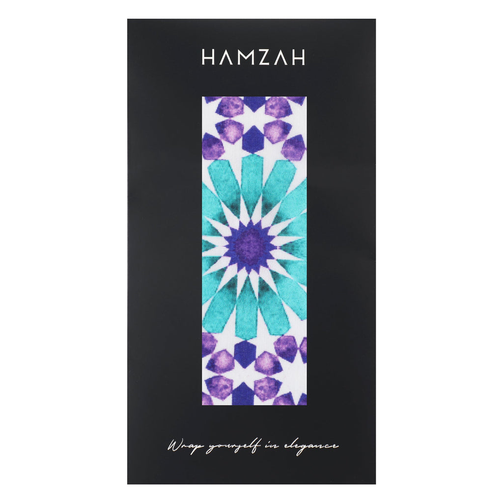 Purple and Turquoise Silk Scarf Layla