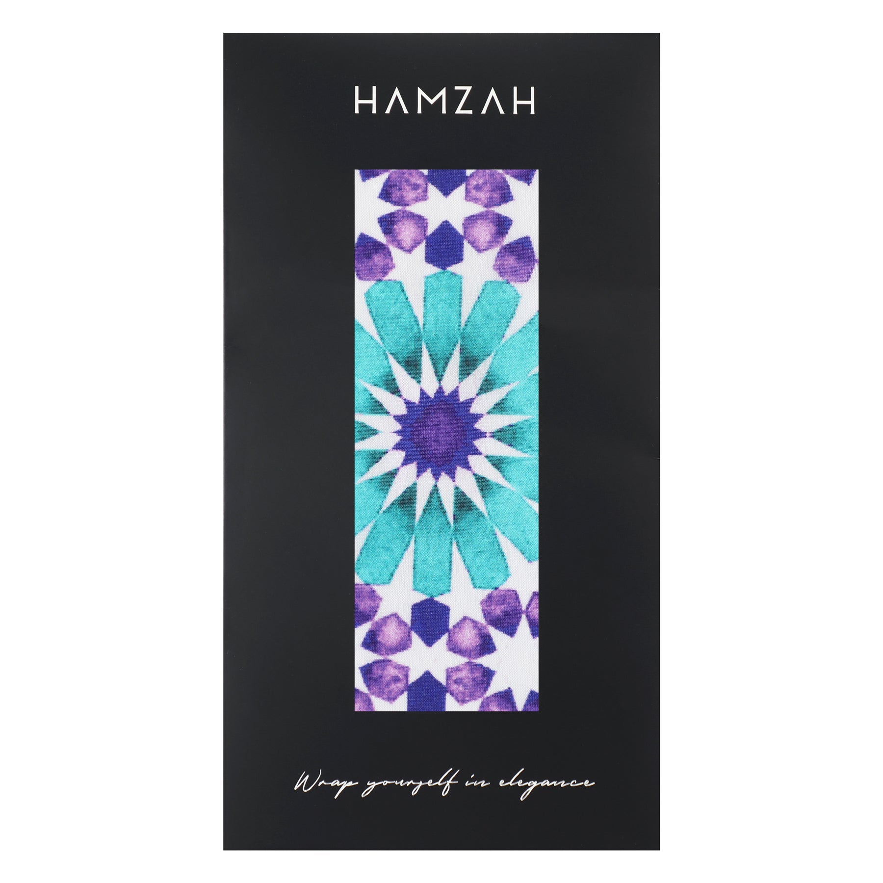 Purple and Turquoise Silk Scarf Layla