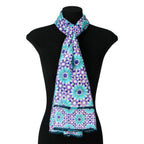 Purple and Turquoise Silk Scarf Layla