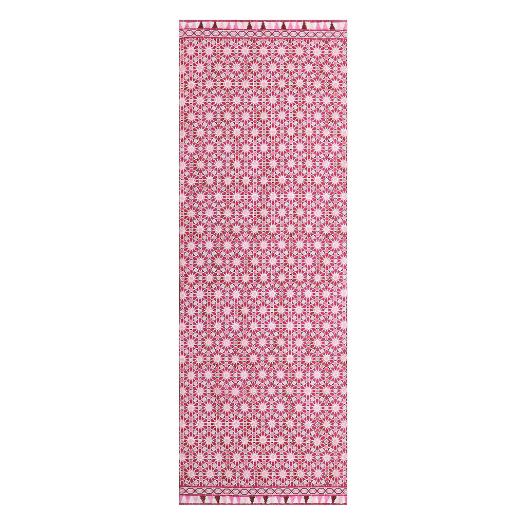 Large Pink Silk Scarf with Zelig Print