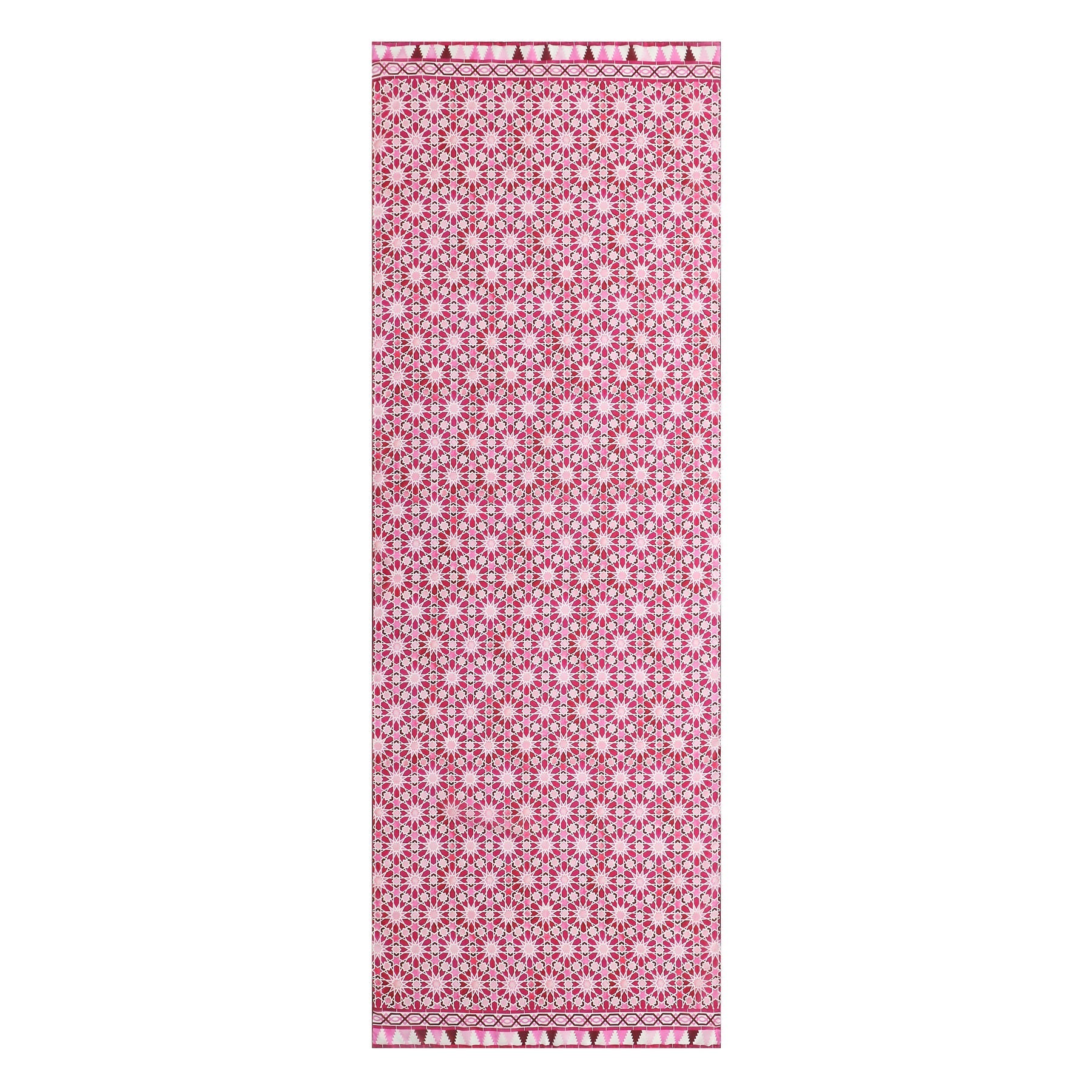 Large Pink Silk Scarf with Zelig Print