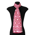 Large Pink Silk Scarf with Zelig Print