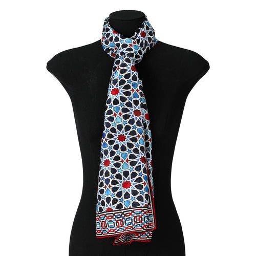 Alhambra Inspired Silk Scarf Fatima