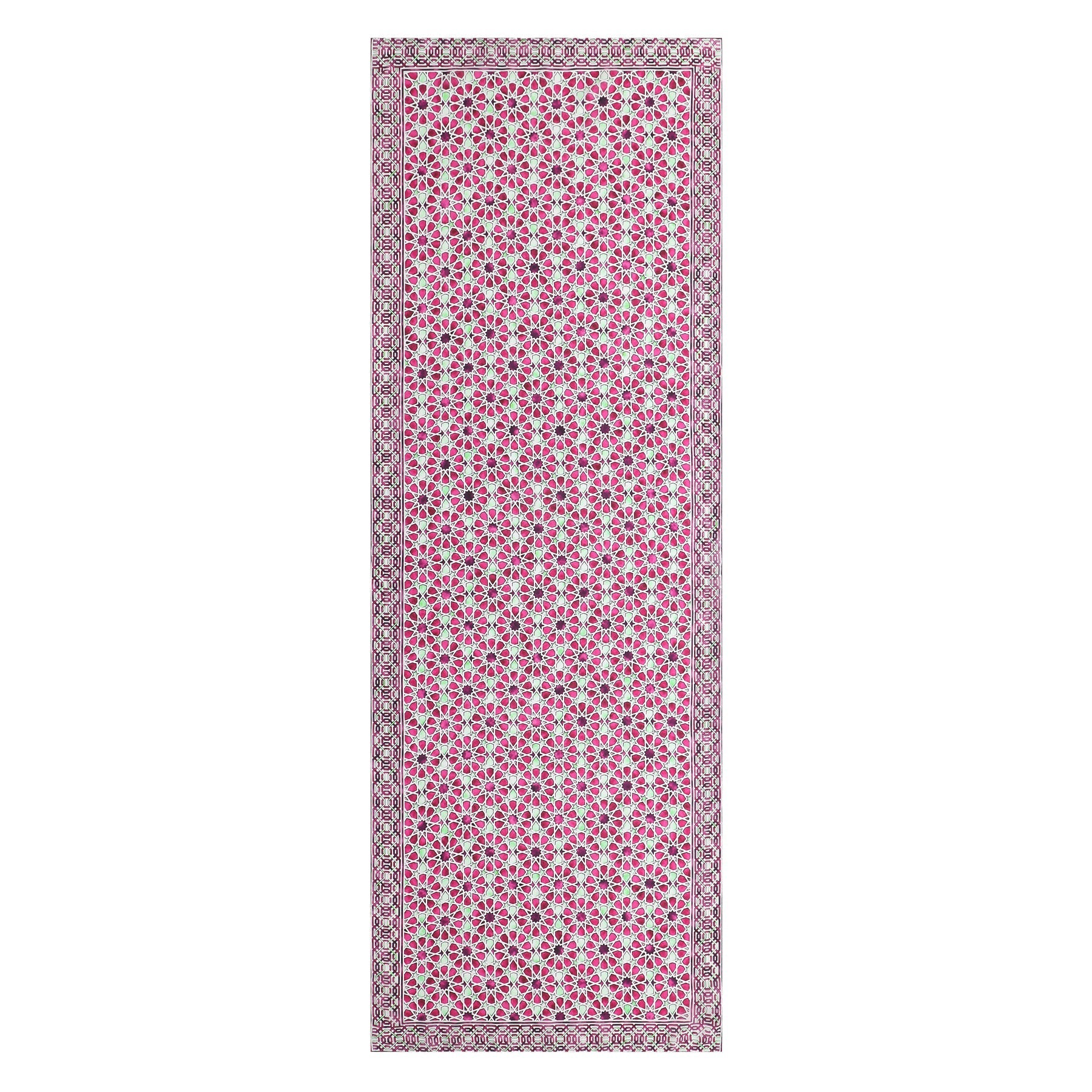 Long Pink Silk Scarf Fatima
