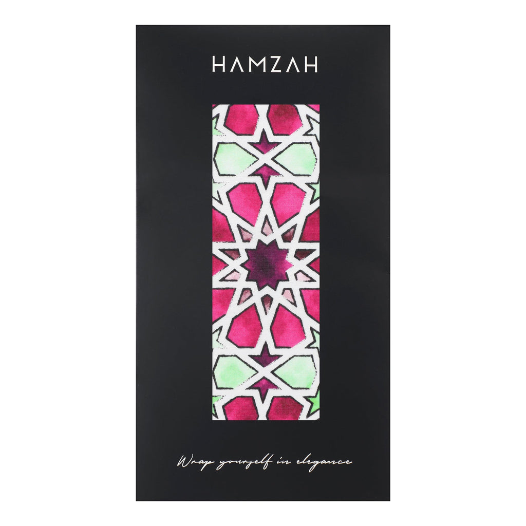 Long Pink Silk Scarf Fatima