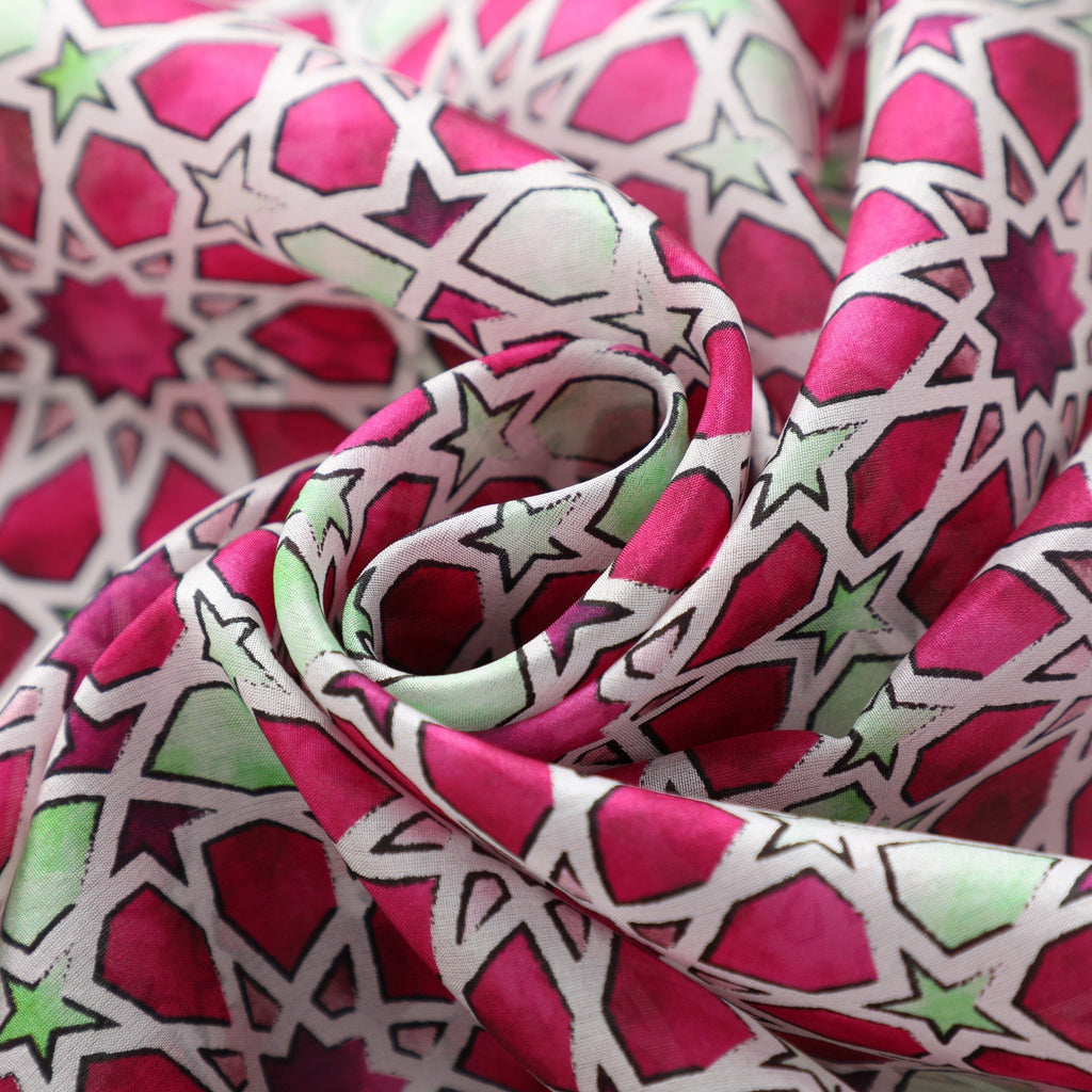 Long Pink Silk Scarf Fatima
