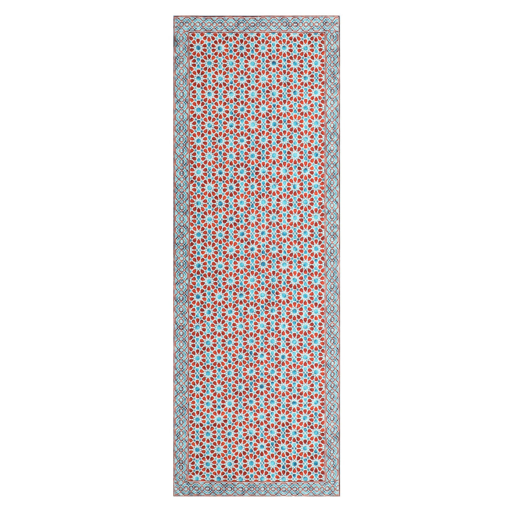 Brown and Blue Silk Scarf Fatima