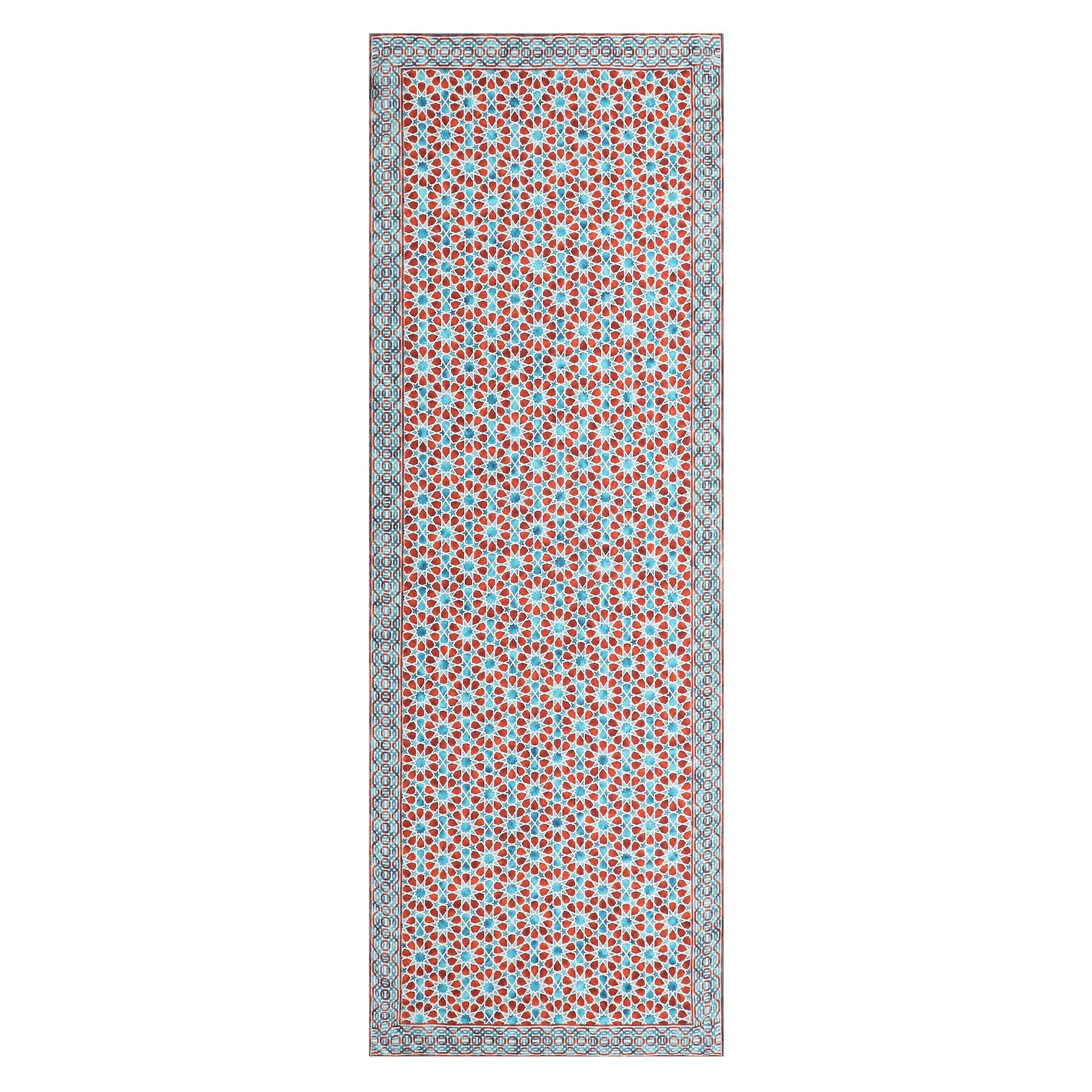 Brown and Blue Silk Scarf Fatima