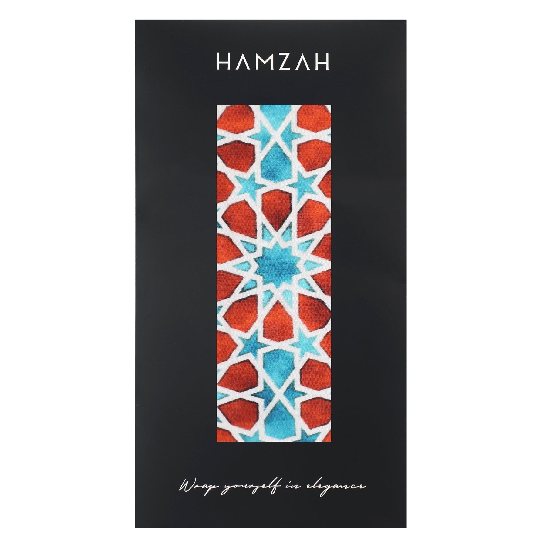 Brown and Blue Silk Scarf Fatima