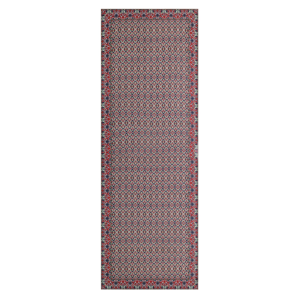 Burgundy Silk Scarf with Geometrical Print Sultana