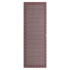 Burgundy Silk Scarf with Geometrical Print Sultana
