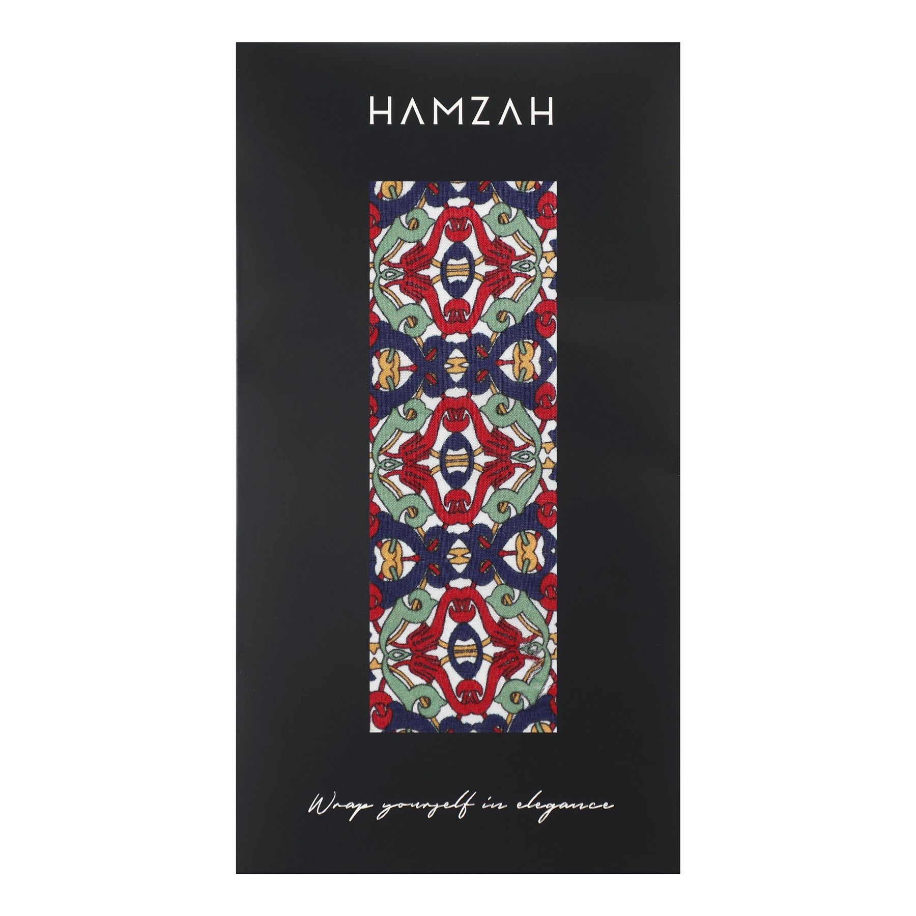 Burgundy Silk Scarf with Geometrical Print Sultana