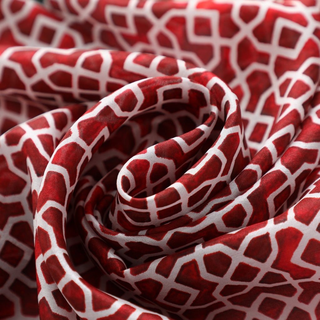 Red and Green Silk Scarf Alcazaba