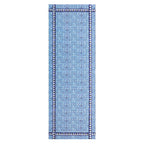 Oblong Blue Silk Scarf Alcazaba