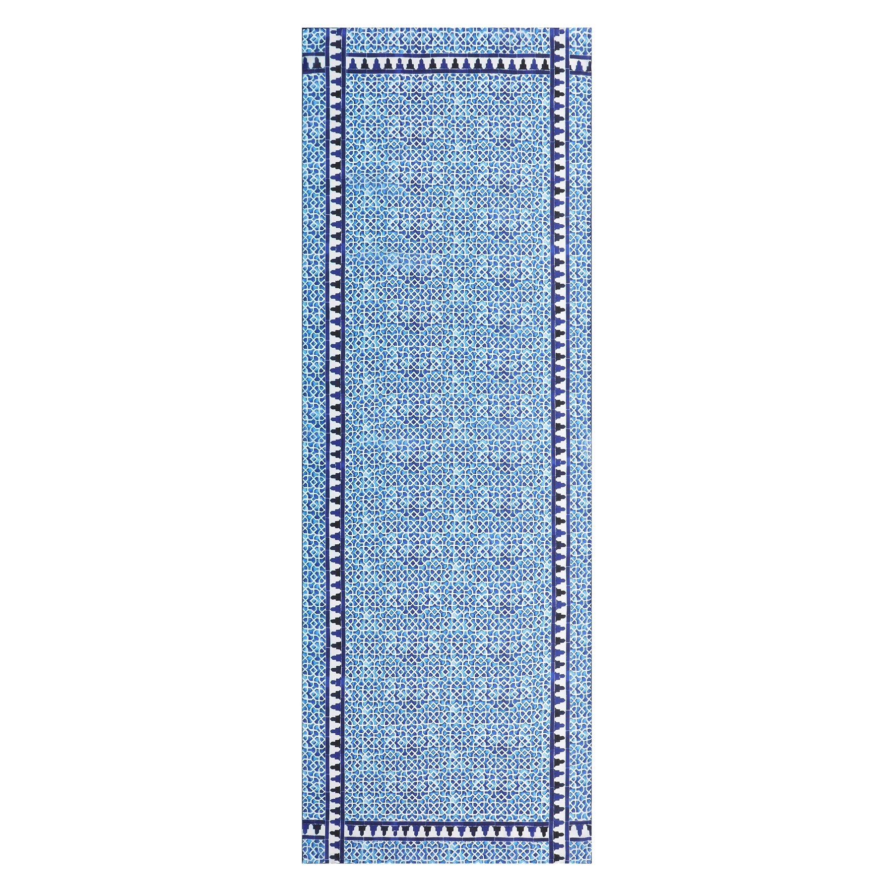 Oblong Blue Silk Scarf Alcazaba