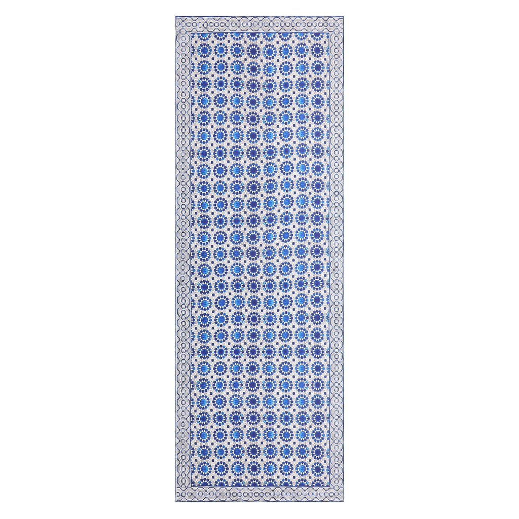 Blue and Grey Silk Scarf Najma