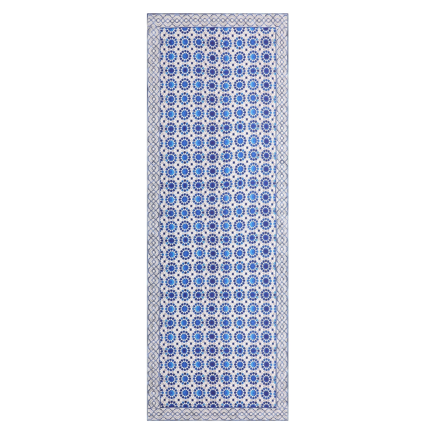 Blue and Grey Silk Scarf Najma