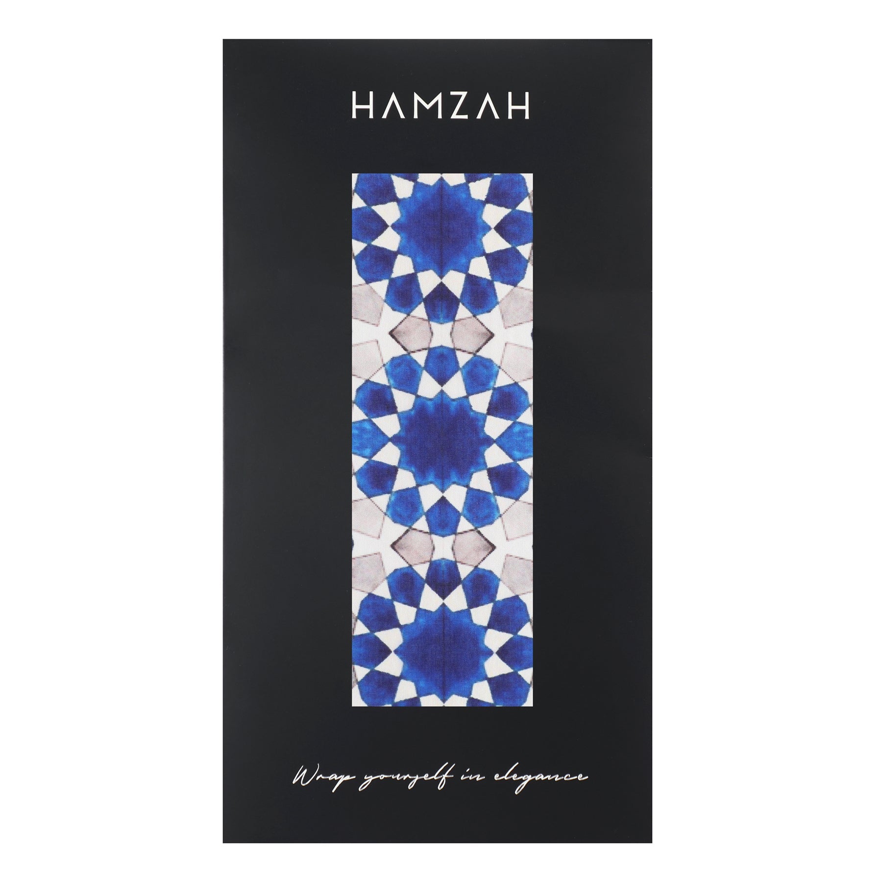 Blue and Grey Silk Scarf Najma