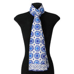 Blue and Grey Silk Scarf Najma