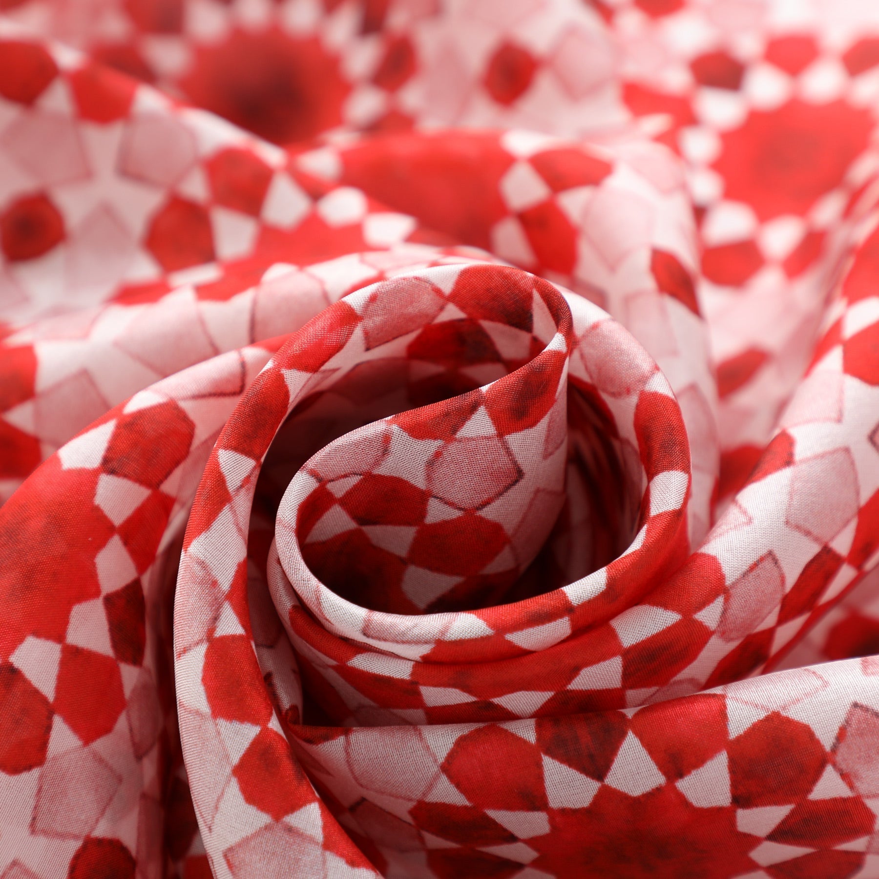 Moroccan Inspired Red Silk Scarf Najma