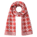 Moroccan Inspired Red Silk Scarf Najma