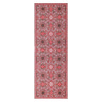 Red Silk Scarf with Geometric Turkish Print