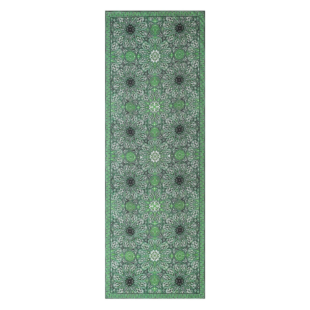 Green Silk Neck Scarf Turkish Print