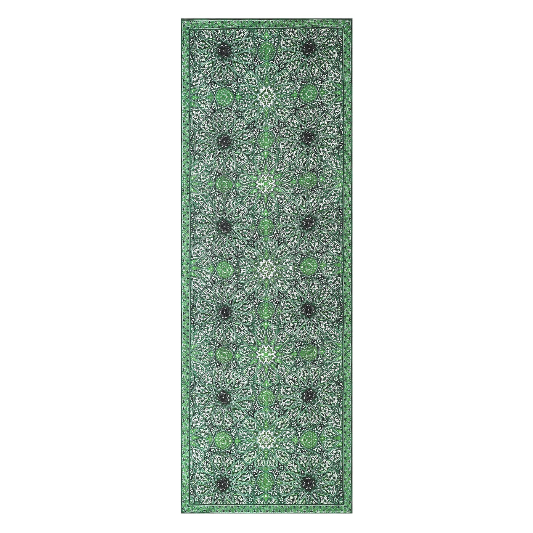 Green Silk Neck Scarf Turkish Print